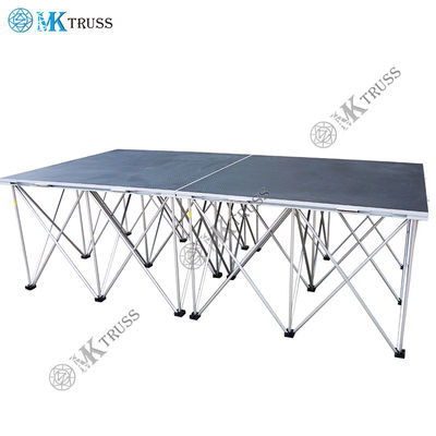 Outdoor Concert Stage Truss Project Black Aluminum Folding Stage Platform with Truss
