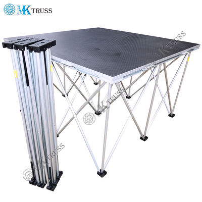 Outdoor Concert Stage Truss Project Black Aluminum Folding Stage Platform with Truss